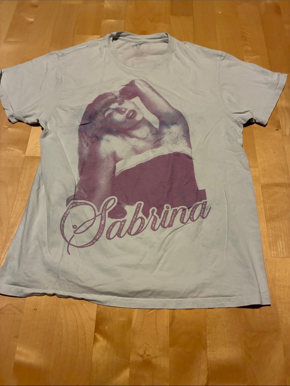 Sabrina Graphic Tee - Light Blue/Purple XL